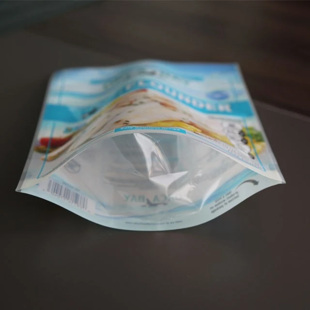 Clear Packaging Stand Up Pouch Bags Custom Transparent For Tea